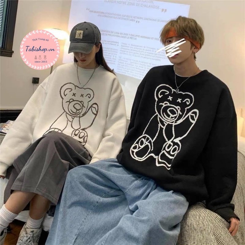 Áo sweater nam nữ in hình gấu lớn Tabishop Áo hoodie nỉ unisex form rộng hàng cao cấp siêu hotrend 2021 | BigBuy360 - bigbuy360.vn