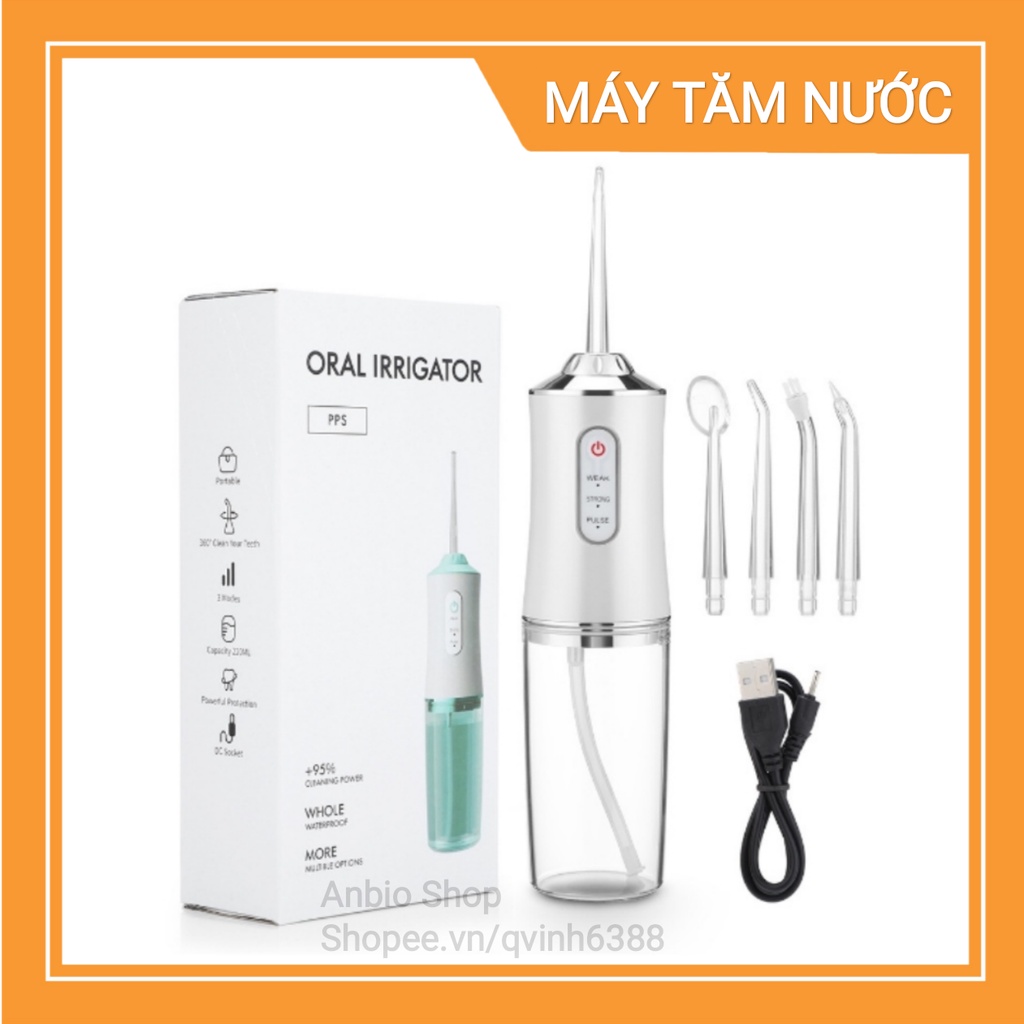 Máy tăm nước Oral Irrigator 4 đầu xịt làm sạch mảng bám