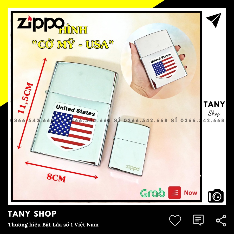 𝙃𝙤̣̂𝙥-𝙌𝙪𝙚̣𝙩-Bật-𝙇𝙪̛̉𝙖 𝒁𝒊𝒑𝒑𝒐 KHỔNG LỒ mẫu hình cờ nước Mỹ - TANY SHOP ZPKL10