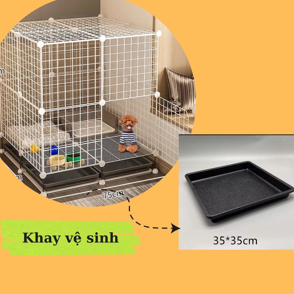 [THÚ CƯNG] KHAY VỆ SINH CHO CHUỒNG CHÓ VÀ MÈO SIZE 35X35CM