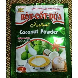 Bột cốt dừa gói 50gr/gói dùng nấu chè đồ ăn ngon