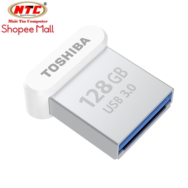 [Mã ELMALL150 giảm 8% đơn 500K] USB 3.0 Toshiba TransMemory Mini U364 128GB Read 120MB/s (Bạc)