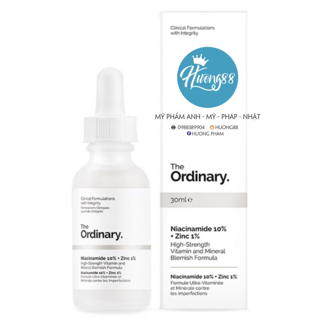 Serum The Ordinary Niacinamide 10% + Zinc 1% 30/60ml