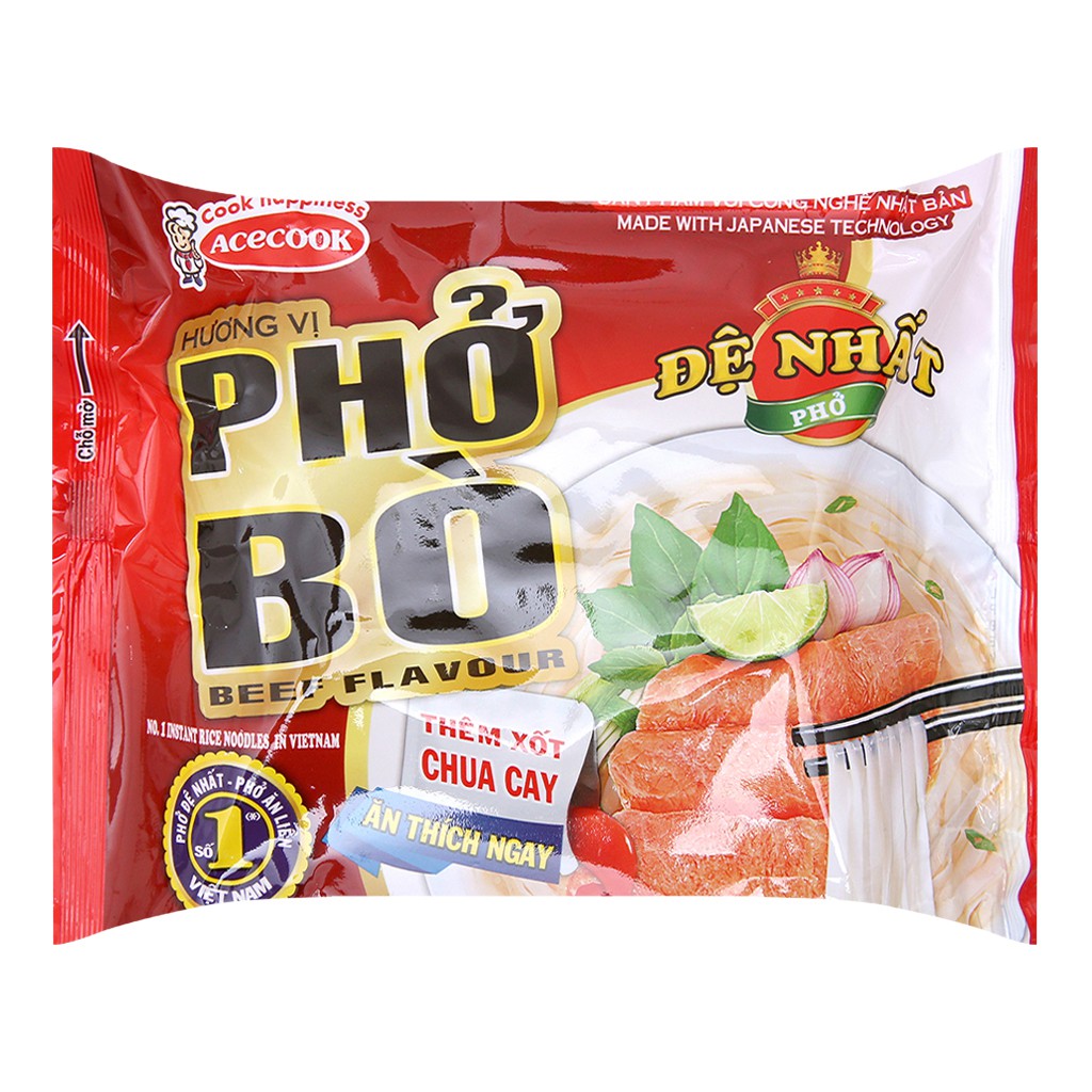 Phở Bò Đệ Nhất Thùng 30 Gói x 65g/gói