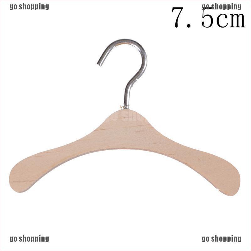 {go shopping}Handmade All Doll Clothes Hanger Wood Furniture Coat Hanger Model Toy Gifts