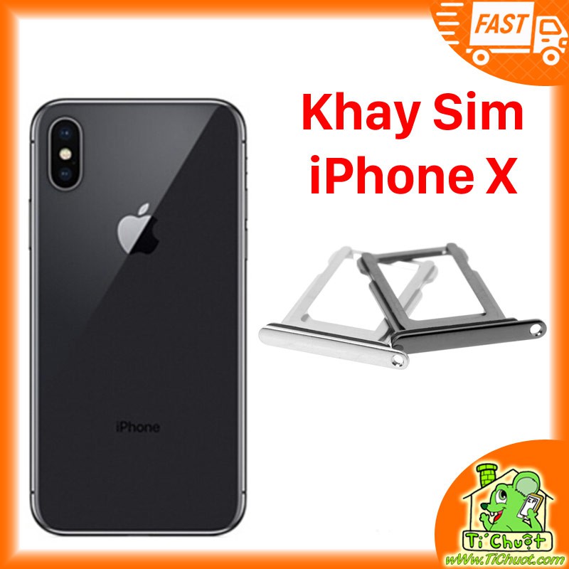 Khay sim iPhone X ZIN Chính Hãng (có ron chống nước)