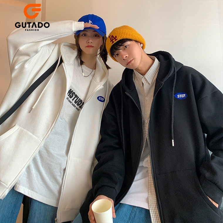 Áo khoác bomber Chất Nỉ ngoại Hoodie form rộng STR Gutado thời trang nam nữ unisex phong cách Hàn quốc