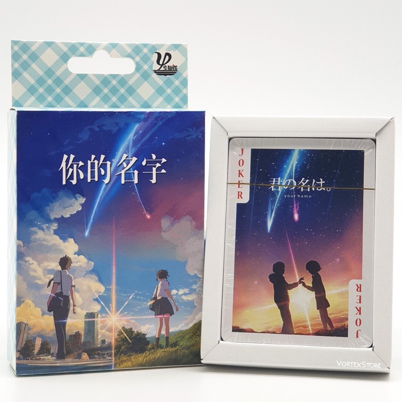 Bọ bài tây Your name 54 ảnh bài khác nhau/ bộ bài Tú lơ khơ anime your name