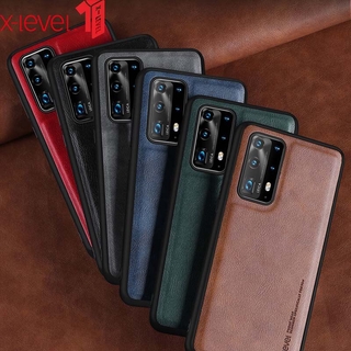 Ốp điện thoại da kiểu cách cổ điển sang trọng cho Huawei P40 P40 pro