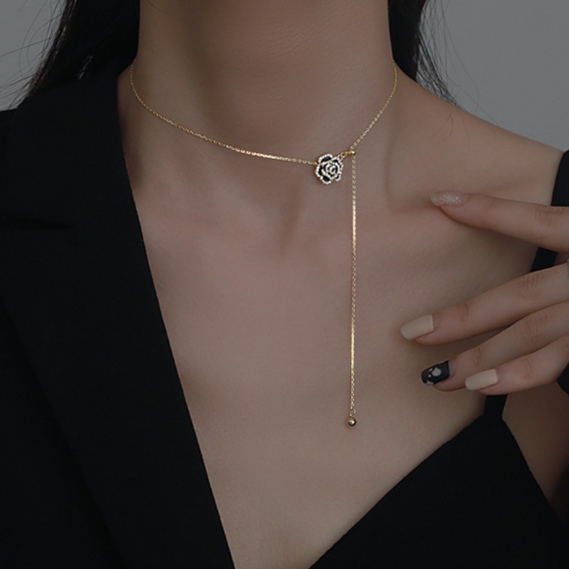 Vòng cổ Hình Hoa Trà Phong Cách Retro Sang Trọng Thời Trang Mùa Hè 2022 Dành Cho Nữ