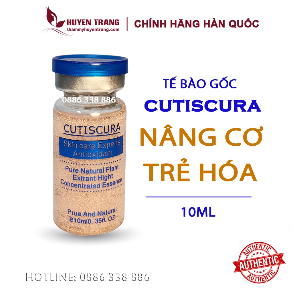 Tế bào gốc Hàn Quốc CUTISCURA Nâng Cơ Trẻ Hóa da (10ml/lọ) Thẩm Mỹ Huyền Trang