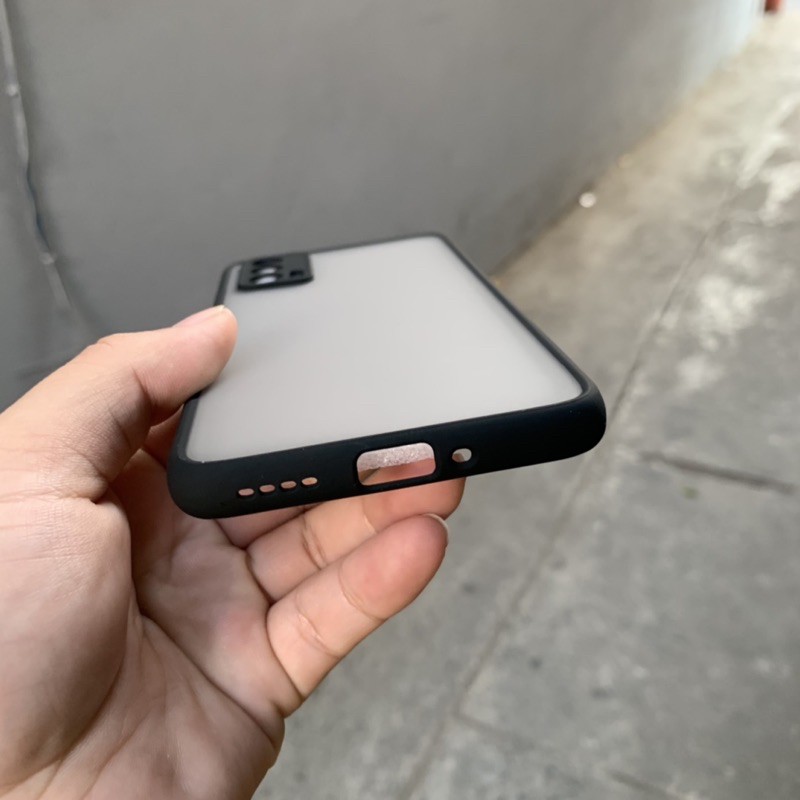 Oppo Realme V15 V11 Find x3 - Ốp lưng chống sốc bảo vệ Camera viền màu su non mặt lưng nhám. Dành cho RealmeV15