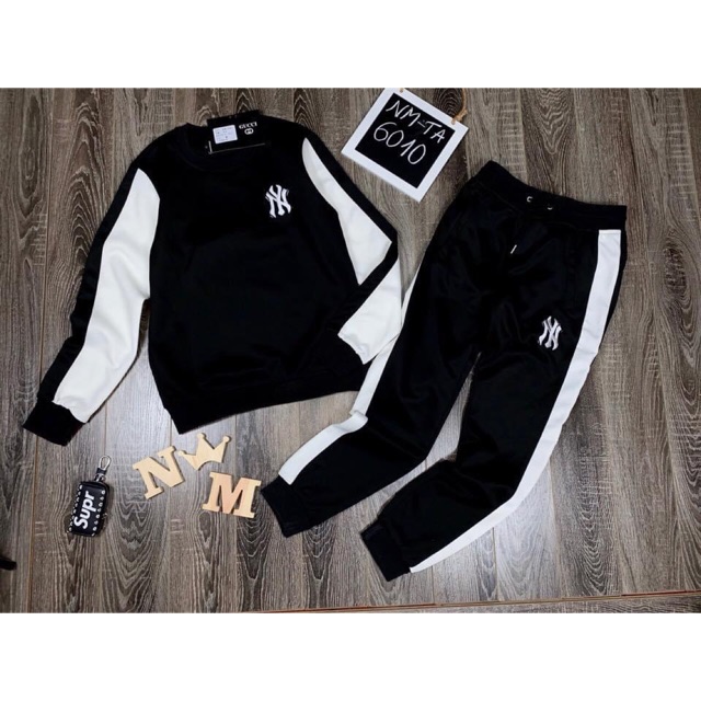 Bộ Nỉ Nam , Bộ thể thao nam  phối tay trắng