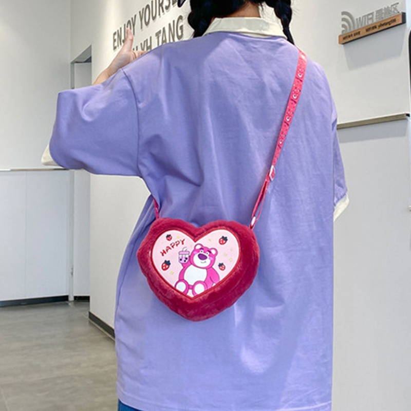 Túi Đeo Chéo Vai Hình Trái Tim Dễ Thương Bắt Mắt