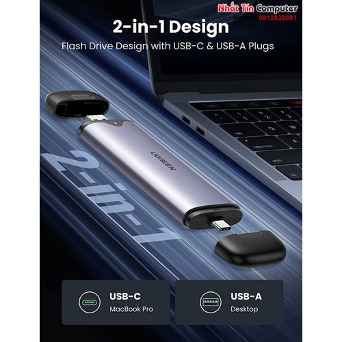Vỏ đựng ổ cứng SSD M.2 Sata/NVME B-Key & M+B Key 2280/2260/2242/2230 tốc độ 6Gbps 10Gbps Ugreen cao cấp
