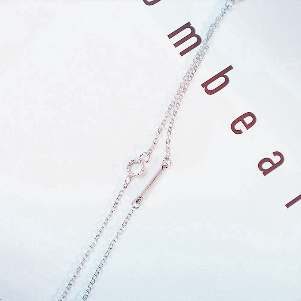 Vòng Tay Mạ Bạc 925 Thiết Kế Đơn Giản Phong Cách Hàn Quốc Cho Nữ