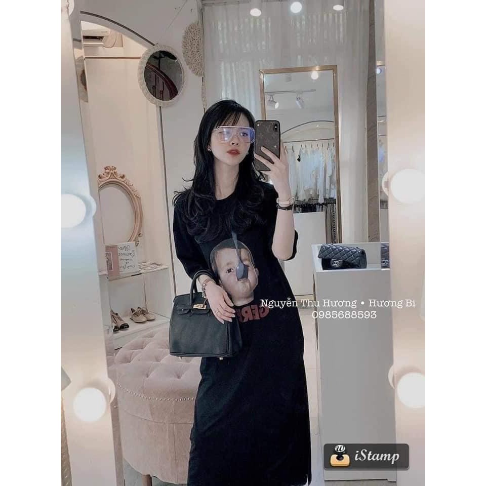 Váy đầm thun maxi dáng suông dài chất cotton mềm mát tay ngắn đơn giản mát mẻ đi dạo đi chơi trẻ trung năng động