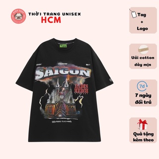  Áo thun Hades Saigon Spirit Black Tee nam và nữ 40kg-95kg vải cotton dày mịn  Thời trang Unisex HCM AL143 