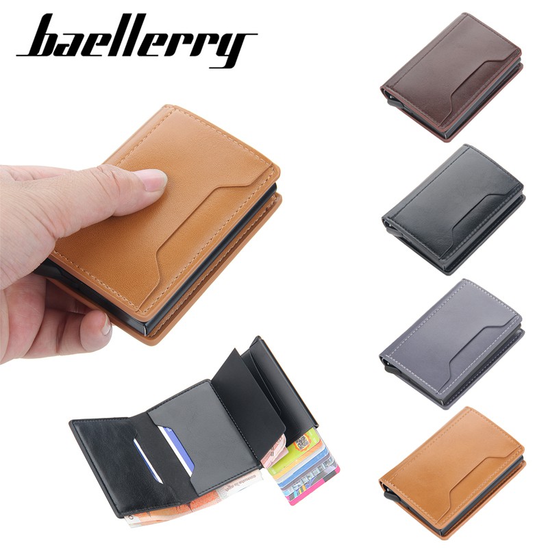 Baellerry Ví Đựng Thẻ Chống Trộm Bằng Hợp Kim Nhôm Và Sợi carbon Cao Cấp Giá Đỡ