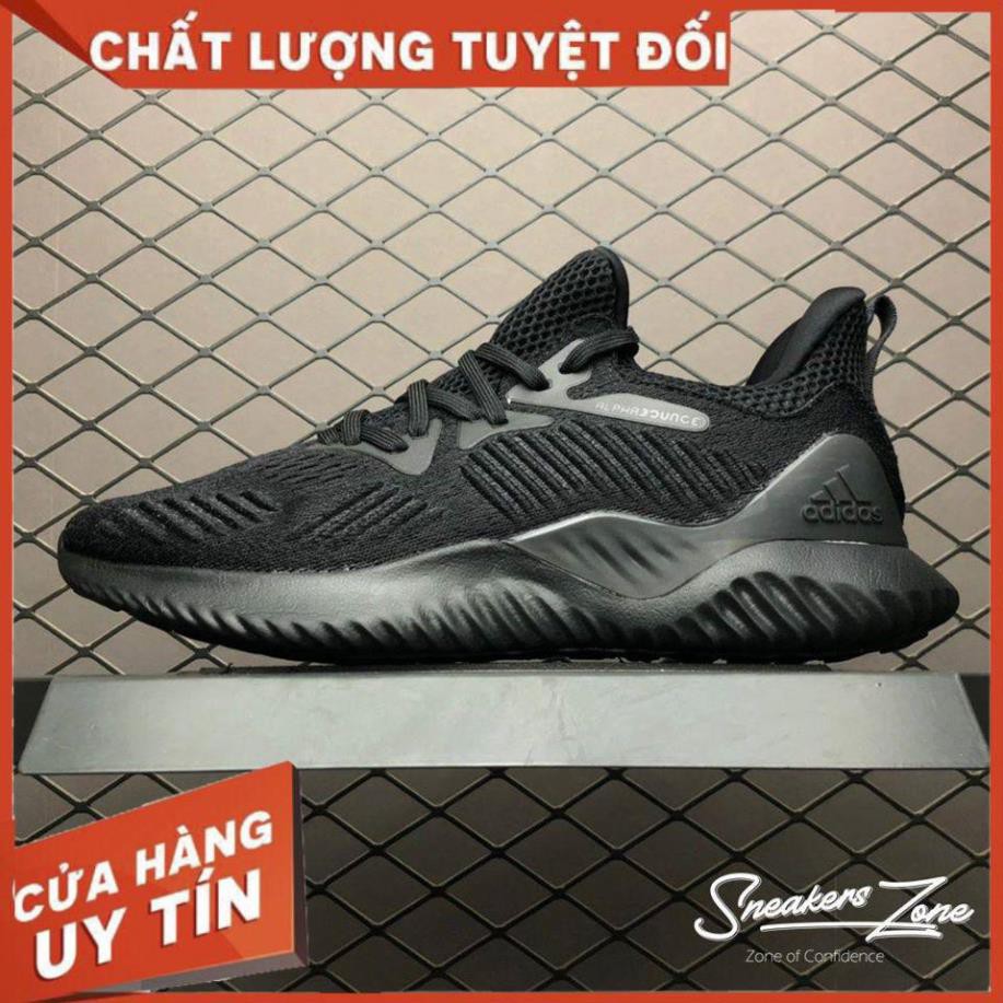 (FREE SHIP + HỘP + QUÀ) Giày thể thao sneaker nam nữ ALPHABOUNCE Beyond 2018 full đen siêu đẹp cho nam và nữ