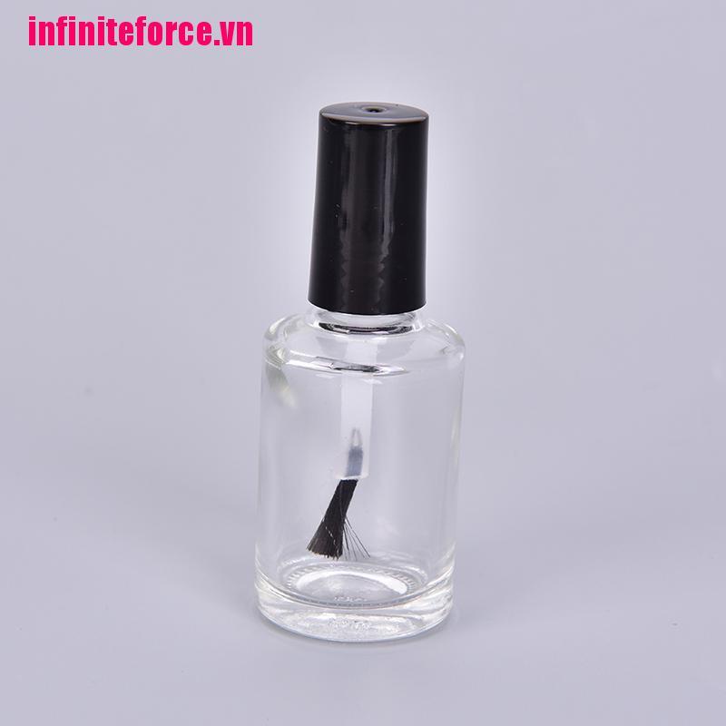(Hàng Mới Về) Lọ Thủy Tinh Rỗng Chiết Xuất Dầu Sơn Móng Tay 5 / 10 / 15Ml Kèm Cọ Tiện Dụng