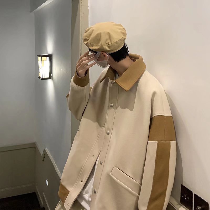 Áo khoác dáng rộng thời trang Hàn Quốc phong cách thu đông cho nam