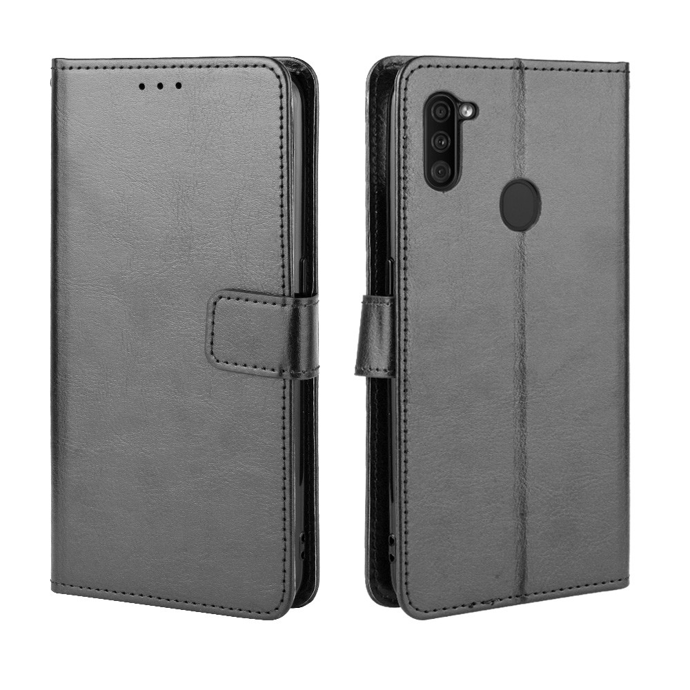 Bao da điện thoại màu trơn thanh lịch cho Samsung Galaxy A11 A 11 GalaxyA11