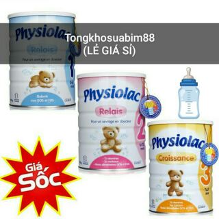 (LẺ GIÁ SỈ )  Sữa Physiolac số 1,2,3 400g Nhập khẩu chính hãng từ Pháp