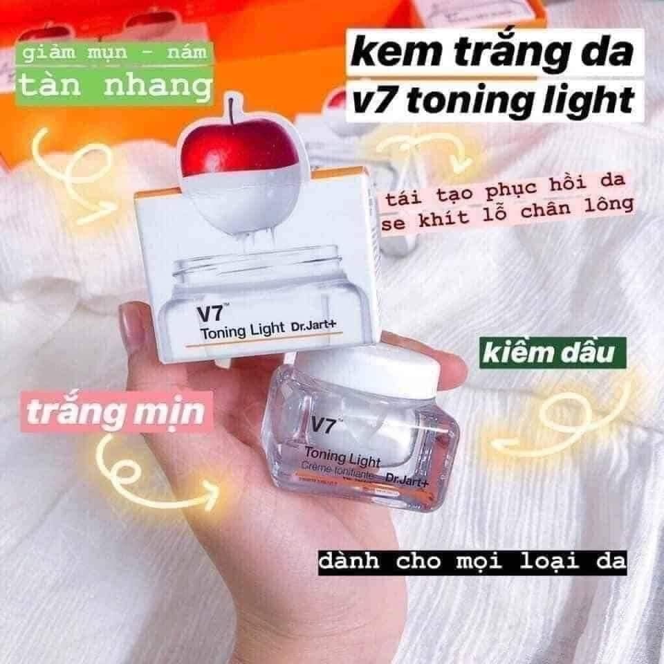 Kem dưỡng trắng da nâng tone v7 toning light dr lart + mini size 15ml chính hãng hàn quốc