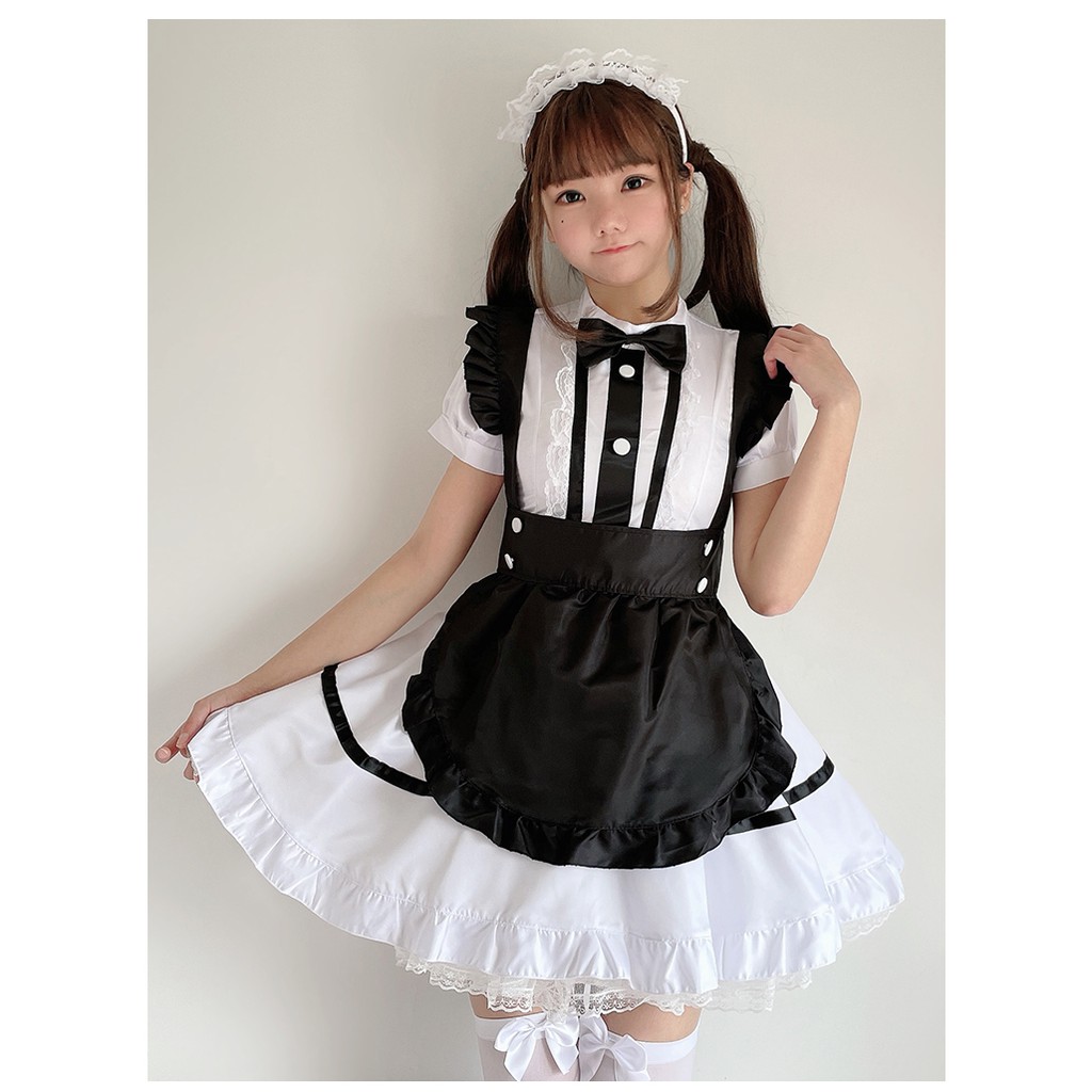 Trang phục hầu gái maid cosplay trắng đen [CÓ SẴN] - Halloween/ lễ hội hóa trang