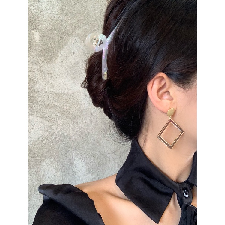 Bông tai hình vuông cá tính phong cách Hàn Quốc dành cho nữ