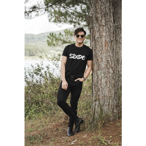 Áo Thun Nam Đen Logo SIXDO