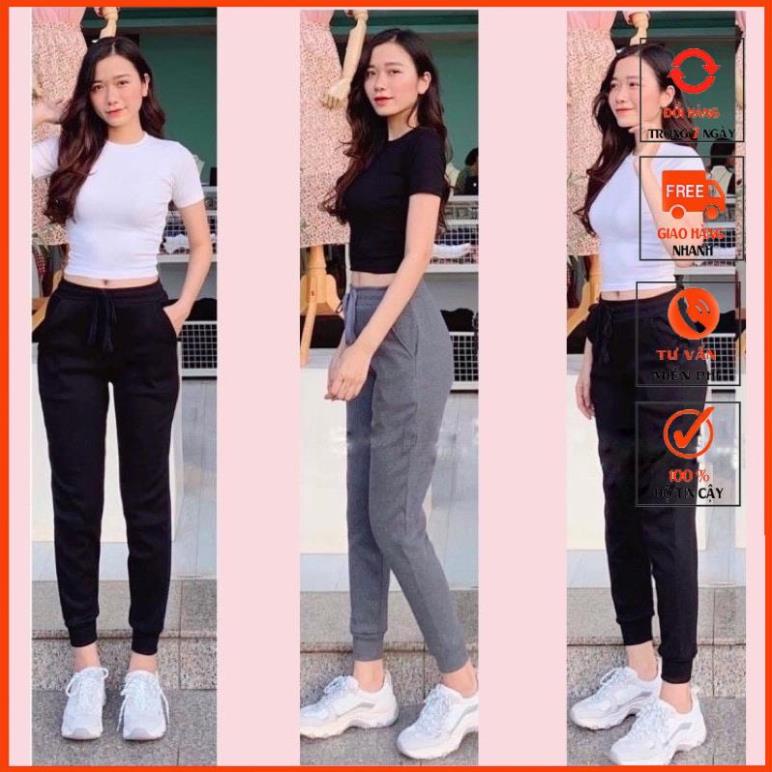 Quần Jogger Len Tăm bo gấu mùa đông ấm ,Quần len tăm phong cách thể thao mã xmtk55