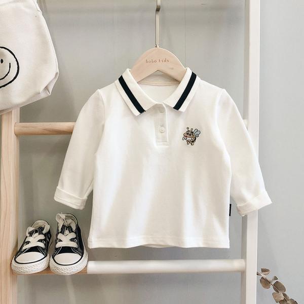 Áo polo bé trai,Áo Thun  Dài Tay Họa Tiết Thêu Hoạt Hình Thời Trang Theo Phong Cách Hàn Quốc Cho Bé Trai