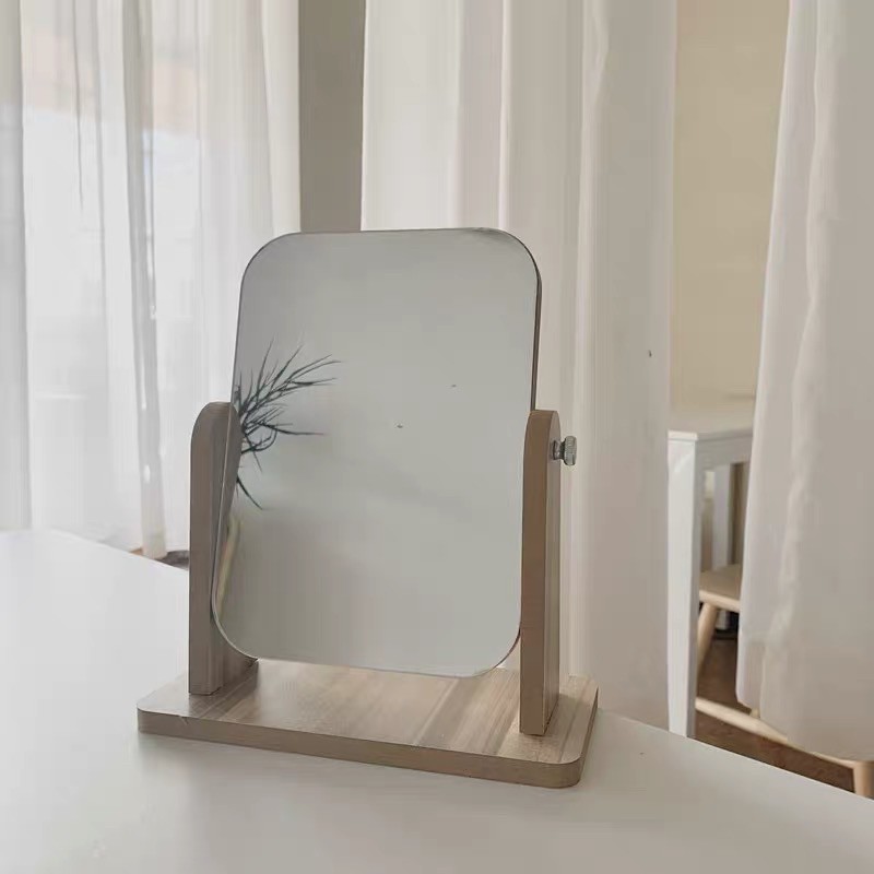 Gương trang điểm bằng gỗ phong cách Hàn Quốc -may.decor-