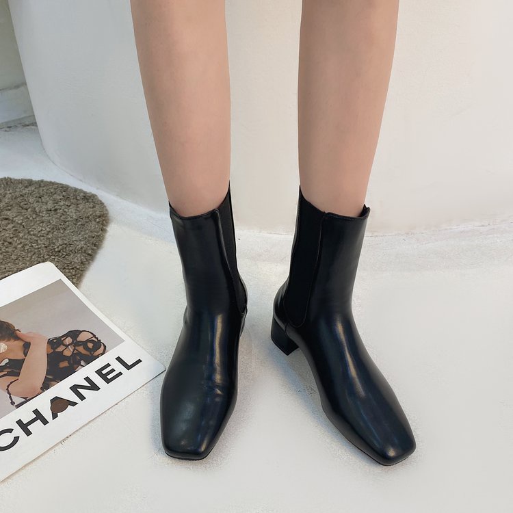Giày bốt cổ thấp mũi vuông thiết kế thoải mái thời trang cho nữ
 | BigBuy360 - bigbuy360.vn