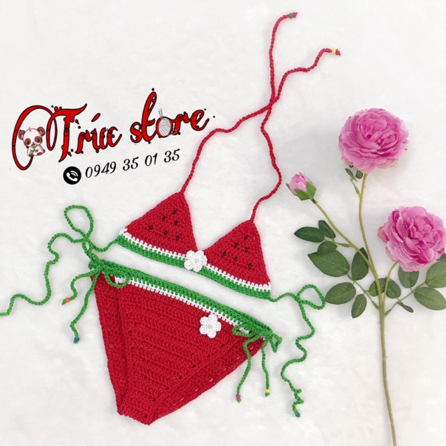 BỘ BIKINI DƯA HẤU CHO BÉ