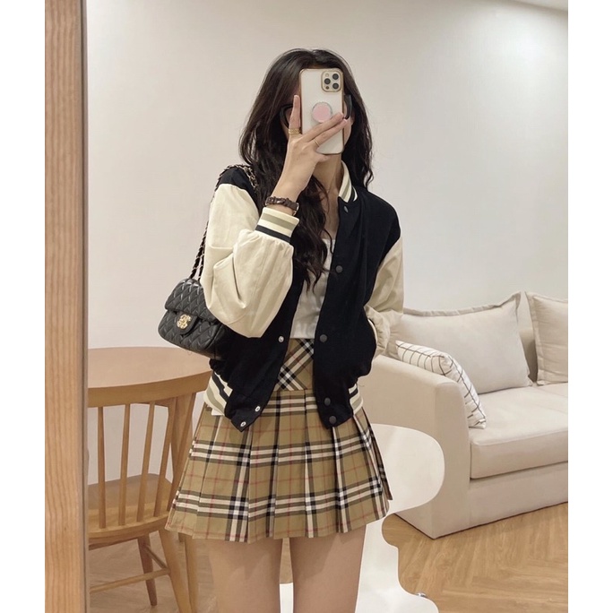 [ Ảnh thật ] Áo khoác bomber dáng ngắn chất kaki 2 lớp hàng Quảng Châu chuẩn l1