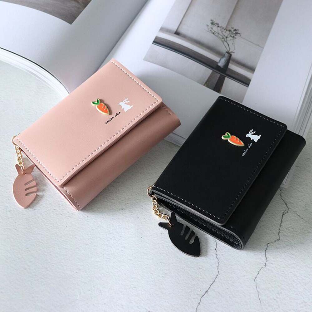 Ví da PU cầm tay đa năng in chữ phong cách Hàn Quốc thanh lịch cho nữ