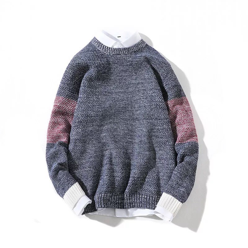 Áo Len Nam Faviti Dài Tay Cổ Tròn Hạt Gạo Cao Cấp Dày Dặn Phối Tay Thời Trang Unisex Phong Cách Ulzzang Hàn Quốc AL70