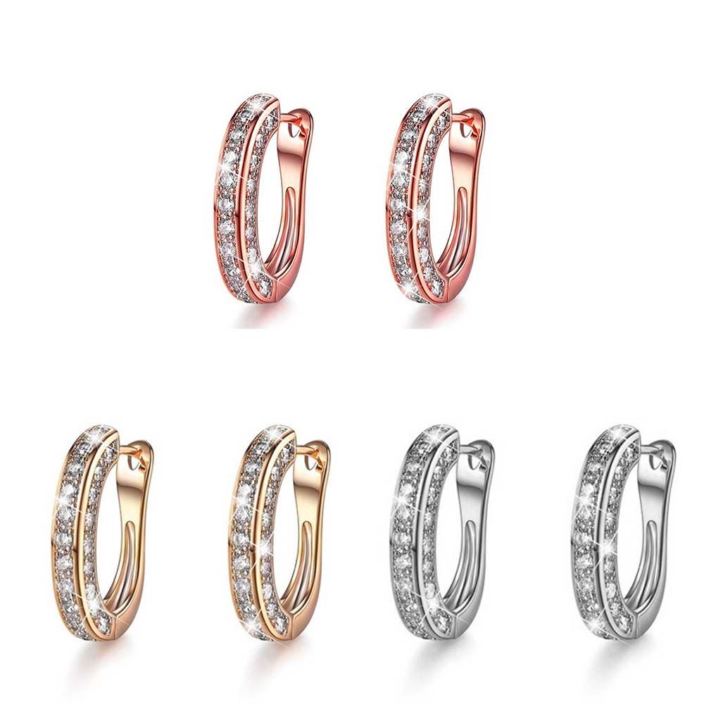 Khuyên tai vòng tròn rỗng nhiều màu sắc thanh lịch thời trang cho nữ