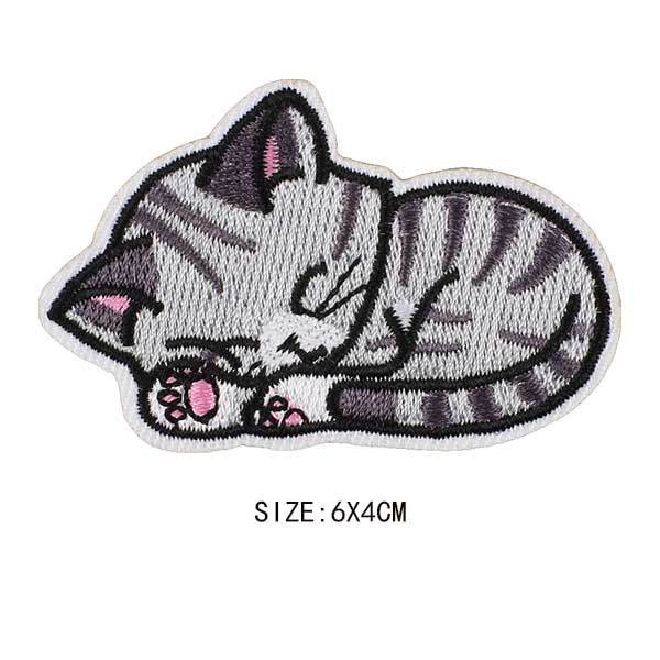Sticker Ủi Thêu Hình Mèo Đang Ngủ Dễ Thương