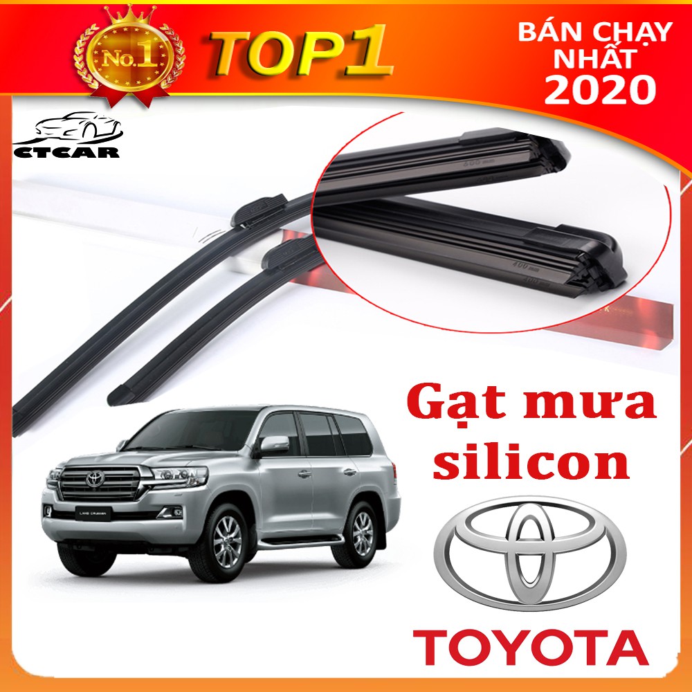 Gạt mưa silicon cho xe Toyota loại gạt mưa cao cấp siêu bền,gạt mưa ô tô  siêu sạch bảo hành 12 tháng CTCar