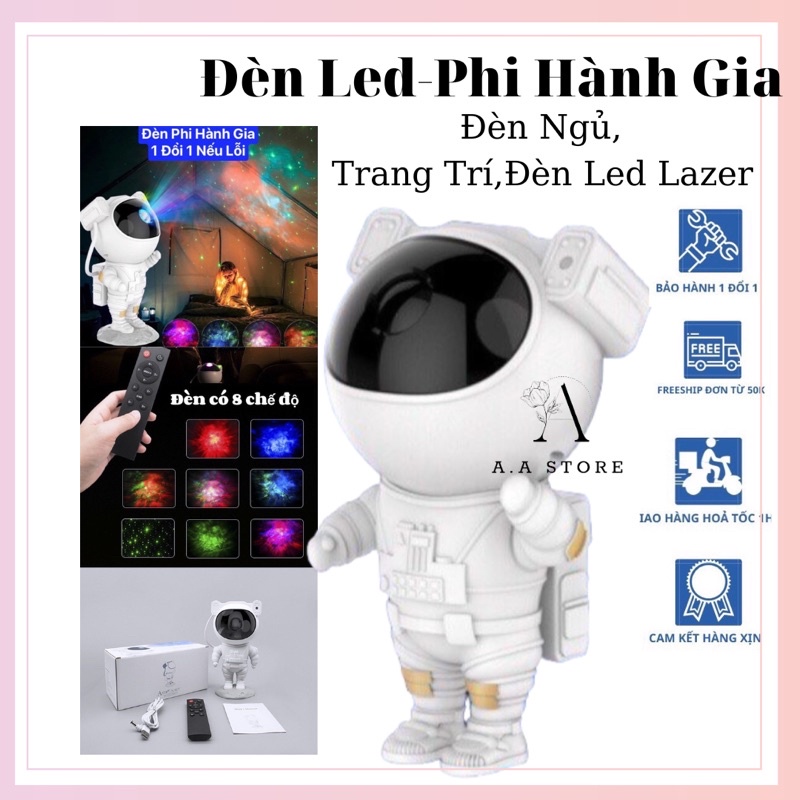 Đèn LED Phi Hành Gia, Đèn Chiếu Sao Thiên Hà, Đèn Ngủ, Đèn Phòng Trang Trí