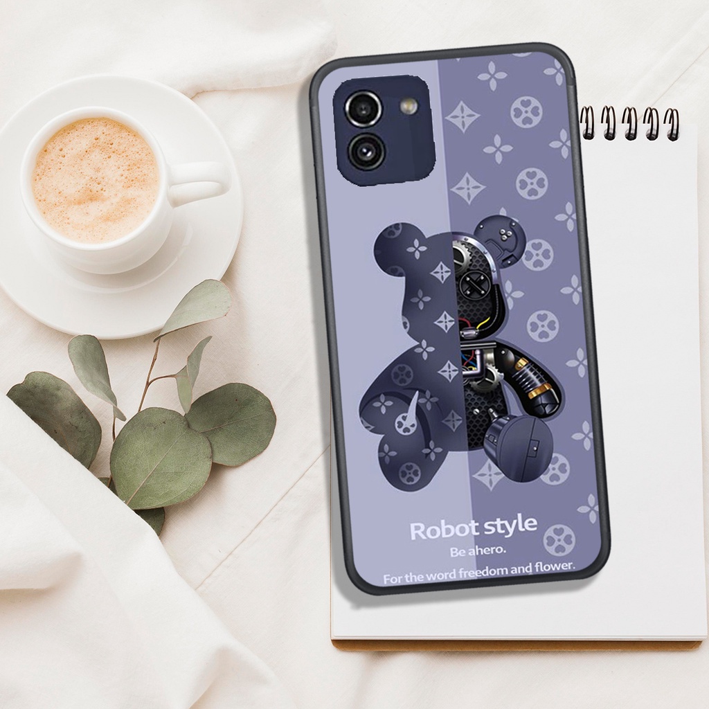 [ SIÊU HOT] ỐP LƯNG SAMSUNG A03 , IN HÌNH GẤU BEAR BRICK SIÊU ĐẸP.