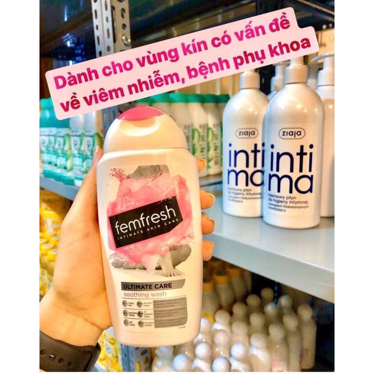 Dung dịch vệ sinh phụ nữ Femfresh nhiều màu UK và ÚC  250ml Chuẩn 100% GentsOfficialStore