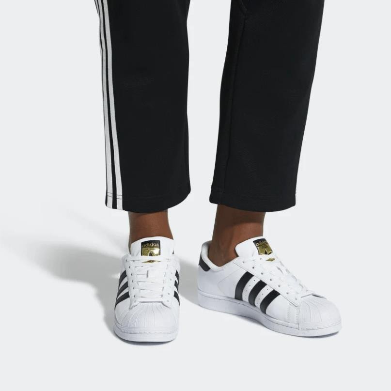 [Hạ Giá] Giày Sneaker Thời Trang Nam Nữ Adidas Superstar  Trắng Vàng - Hàng Chính Hãng - Bounty Sneakers