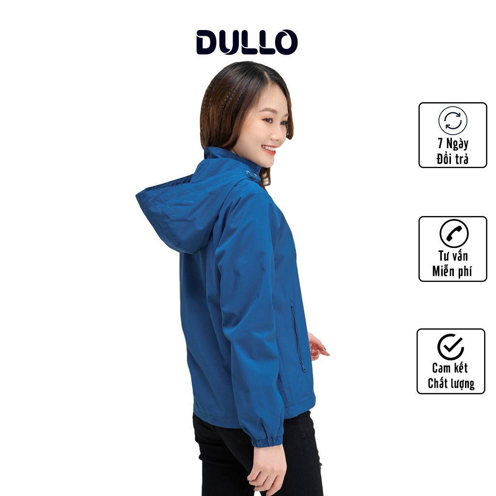 Áo khoác gió nữ DULLo mã D285 vải gió tráng dày dặn chống nước