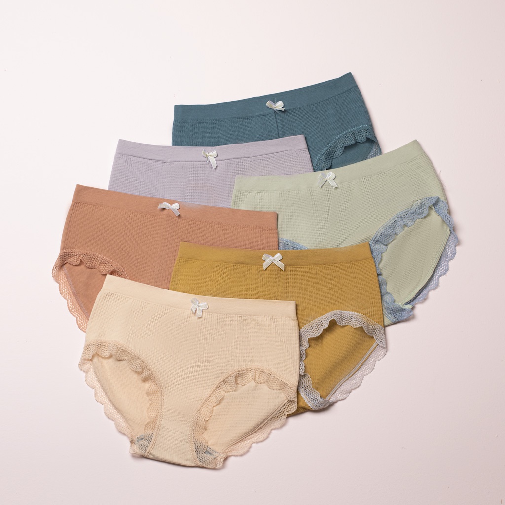 Quần Lót Nữ Cotton Sbra Ô Viền Ren Mềm Mịn Thoáng Mát Không Hằn Vết Kháng Khuẩn QC33