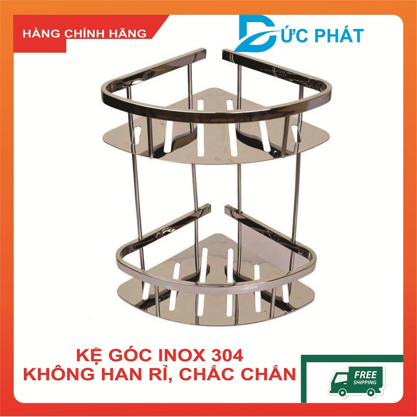 kệ góc nhà tắm, giá để đồ nhà tắm INOX 304 cao cấp treo tường